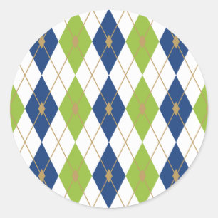 Sticker Rond Combinaison de couleurs Rhombus 4