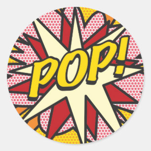 Sticker Rond Comic Book POP!
