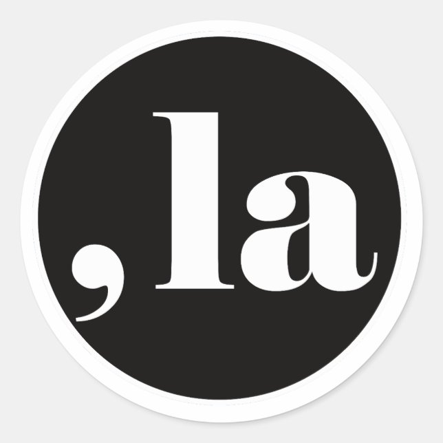 Sticker Rond Comma la, Kamala Harris. (Devant)