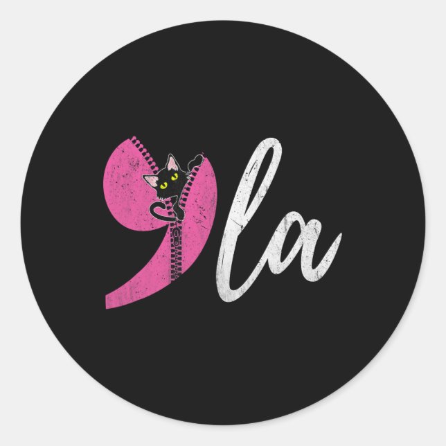 Sticker Rond Comma La Kamala Harris 2024 Présidentielle Politiq (Devant)