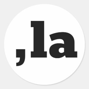 Sticker Rond Comma La Kamala Harris - Conception de texte custo