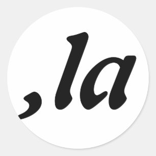 Sticker Rond Comma La Kamala Harris - Conception de texte custo