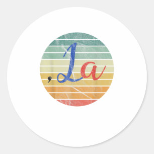 Sticker Rond Comma La Kamala Harris Funny Election 2020 G