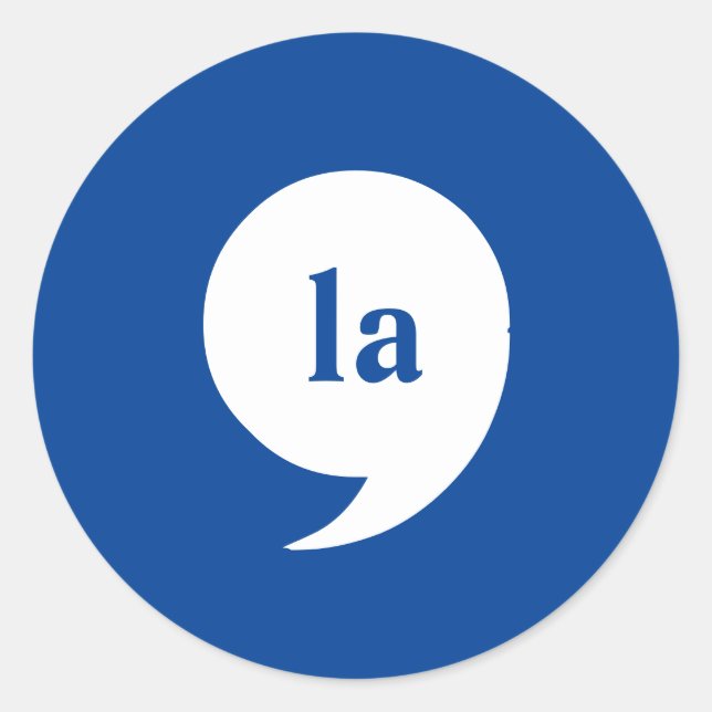 Sticker Rond comma-la / Kamala Harris pour Président 2024 Butto (Devant)