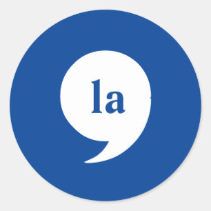 Sticker Rond comma-la / Kamala Harris pour Président 2024 Butto