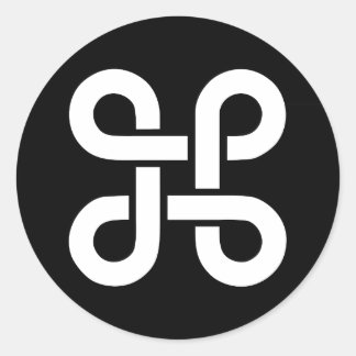 Sticker Rond Commande Idéologie Mac Apple