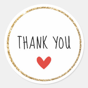 Sticker Rond COMMANDE PAQUET MERCI de type décontracté coeur ro