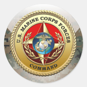 Sticker Rond Commandement des forces de la Marine Corps des Éta
