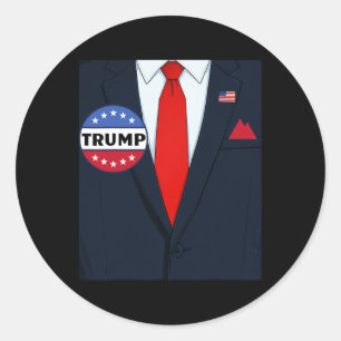 Sticker Rond Comme Je Le Disais Trump Discours 2024 Costume Amé