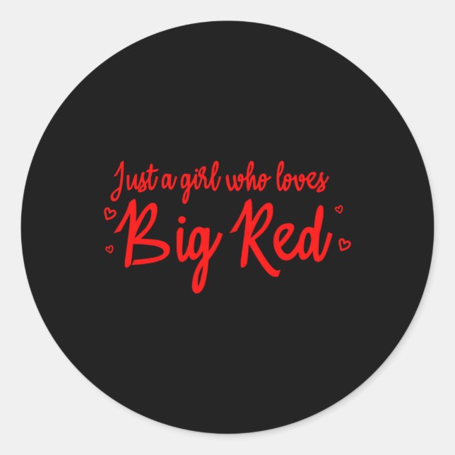 Sticker Rond Comme Juste Un Qui Aime Le Gros Soda Rouge (Devant)