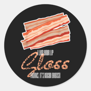Sticker Rond Comme le brillant à lèvres est de la graisse de ba