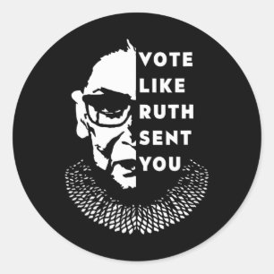 Sticker Rond Comme Ruth Vous A Envoyé - Féministe