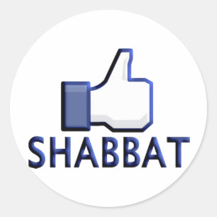 Sticker Rond Comme Shabbat