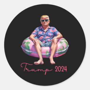 Sticker Rond Comme Un Felon Drôle Trump Été 2024 2 Côté 1