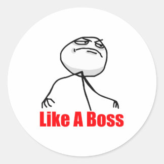 Sticker Rond Comme un patron