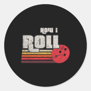 Sticker Rond Comment je roule Funny Graphic Bowling Strikes Lea