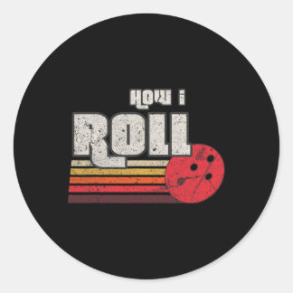 Sticker Rond Comment je roule Funny Graphic Bowling Strikes Lea