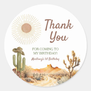 Sticker Rond Comment L'Occident Était Un Merci Cowboy Anniversa