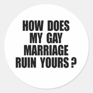 STICKER ROND COMMENT MON MARIAGE RUINE LE TIEN ?