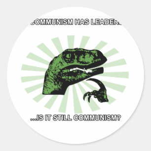 Sticker Rond Communisme de Philosoraptor