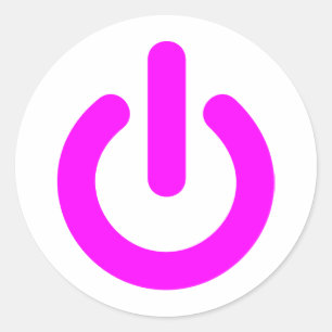 Sticker Rond Commutateur d'alimentation rose