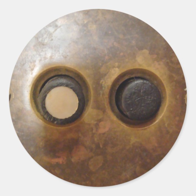 Sticker Rond Commutateur léger Victorian Push Button (Devant)