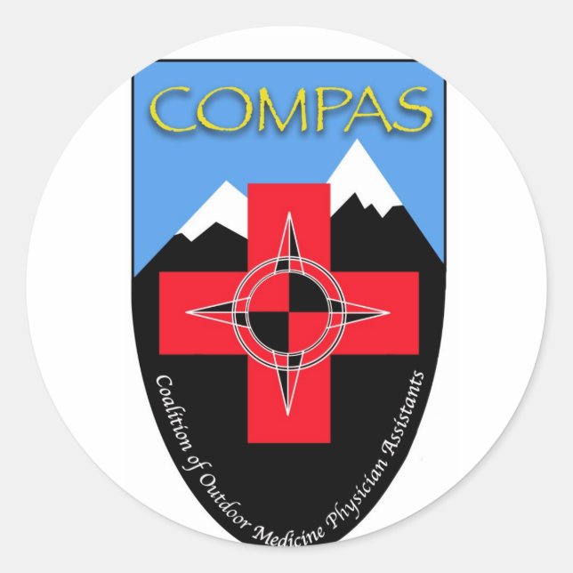 Sticker rond COMPAS (Devant)