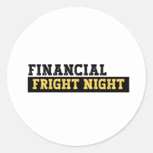 Sticker Rond Comptable amusant Halloween -Fright Night
