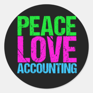 Sticker Rond Comptable Cute