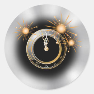 Sticker Rond Compte à rebours pour le nouvel an