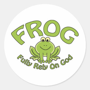 Sticker Rond Comptez entièrement sur Dieu