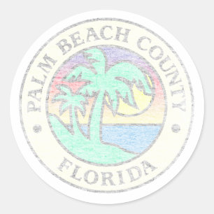 Sticker Rond Comté de Palm Beach
