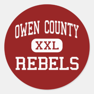Sticker Rond Comté d'Owen - Rebels - High - Owenton Kentucky