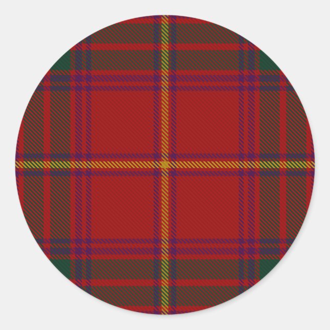 Sticker Rond Comté Galway Irish Tartan (Devant)