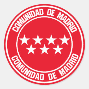 Sticker Rond Comunidad de Madrid Round Emblem