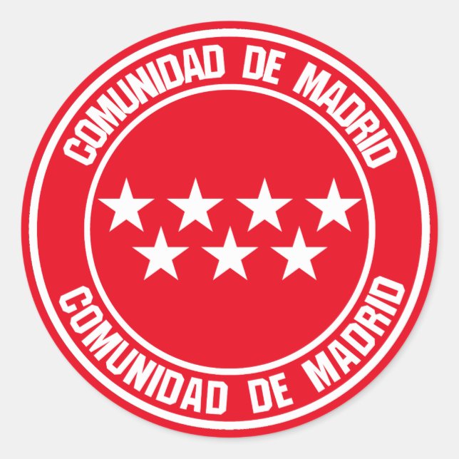 Sticker Rond Comunidad de Madrid Round Emblem (Devant)