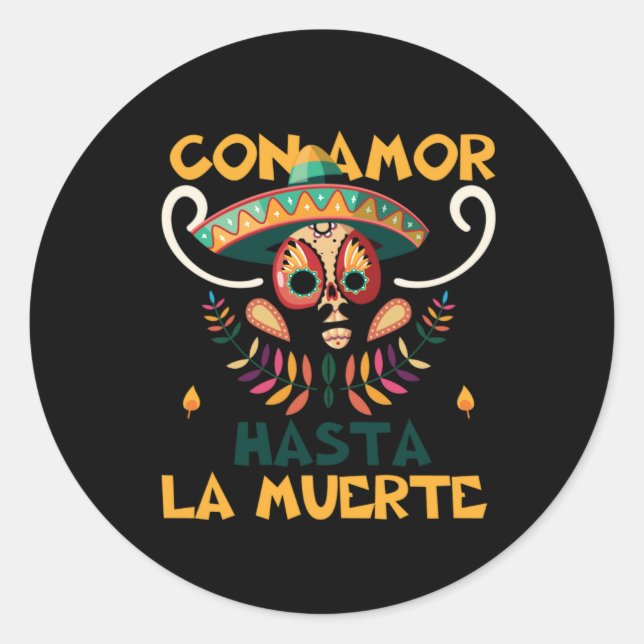 Sticker Rond con_amor_hasta_la_muerte_01 (Devant)