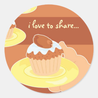 Sticker Rond Concept de bienfaisance 1