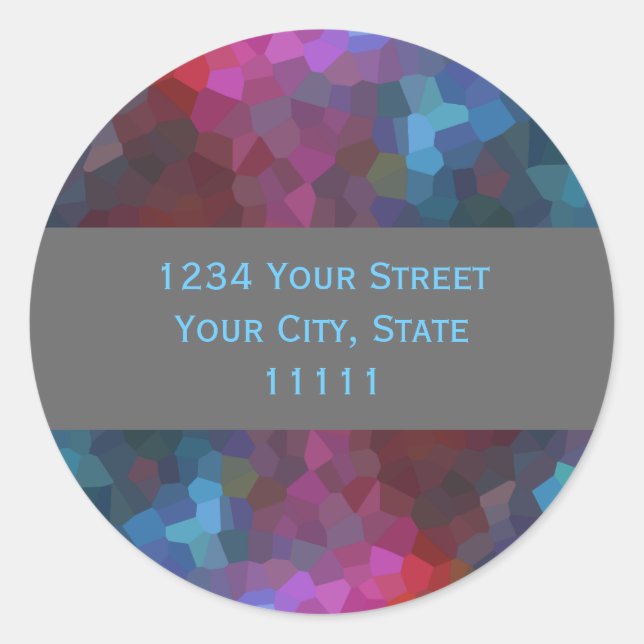 Sticker Rond Conception abstraite de l'adresse de retour (Devant)