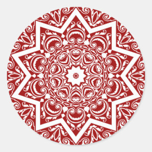 Sticker Rond Conception abstraite de mandala