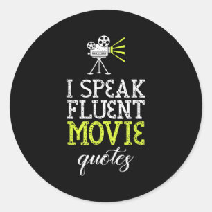 Sticker Rond Conception Amusante De Je Parle Citations De Film 