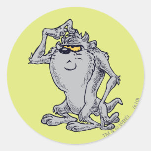 Sticker Rond Conception Artistique de Zone Temporairement Auton