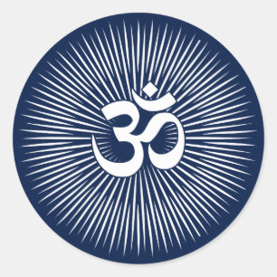 Sticker Rond Conception blanche de signe de l'OM