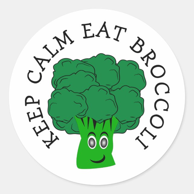 Sticker Rond Conception Brocoli (Devant)
