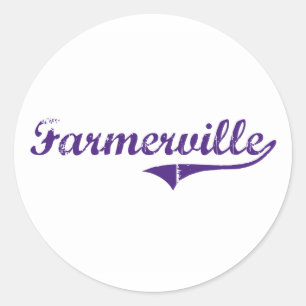 Sticker Rond Conception classique de Farmerville Louisiane