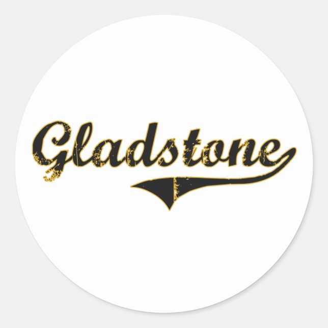 Sticker Rond Conception classique du Missouri de malle (Devant)