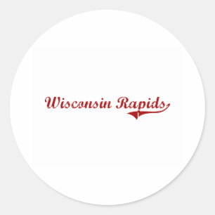 Sticker Rond Conception classique du Wisconsin de rapide du