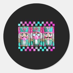 Sticker Rond Conception colorée de casse-noisette preppy pour N
