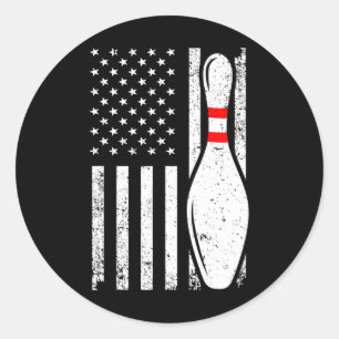 Sticker Rond Conception cool Bowling Pour Hommes Bowler Bowling