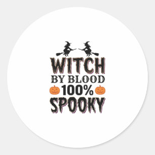 Sticker Rond Conception d'ADN de sorcière Humour épouvantable d
